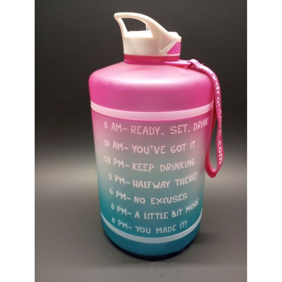 HydroMATE 1 Gallon 128 Ounces Motivational Water Bottle Pre-owned Great Shape!! - Picture 2 of 7